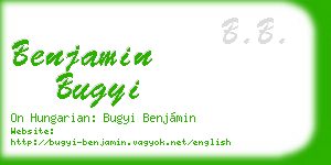 benjamin bugyi business card