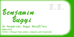 benjamin bugyi business card